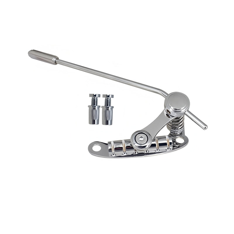 Electric guitar jazz vibrato system ¨C Bridge string tensioner; Jazz electric guitar vibrato bridge string tensioner