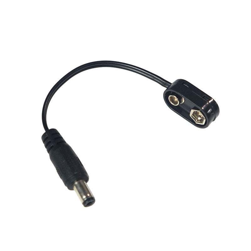 9V Effects Pedal External Battery Clip, Guitar Stomp USB Rechargeable Portable DC Power Cable (Positive External, Negative Internal), Accessories