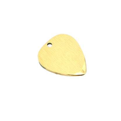Stainless steel, angular guitar pick