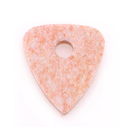 With punched wool pick-up ¨C Ukulele soft pick-up that doesn't damage the strings