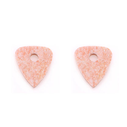 With punched wool pick-up ¨C Ukulele soft pick-up that doesn't damage the strings