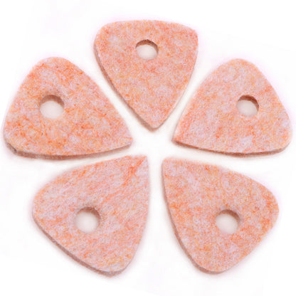 With punched wool pick-up ¨C Ukulele soft pick-up that doesn't damage the strings
