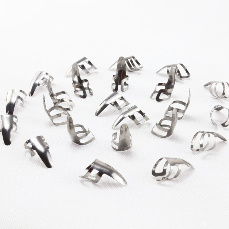Stainless steel index finger cap; Thumb pick; Silver guitar finger cap; Folk guitar finger cap; Electric guitar finger cap
