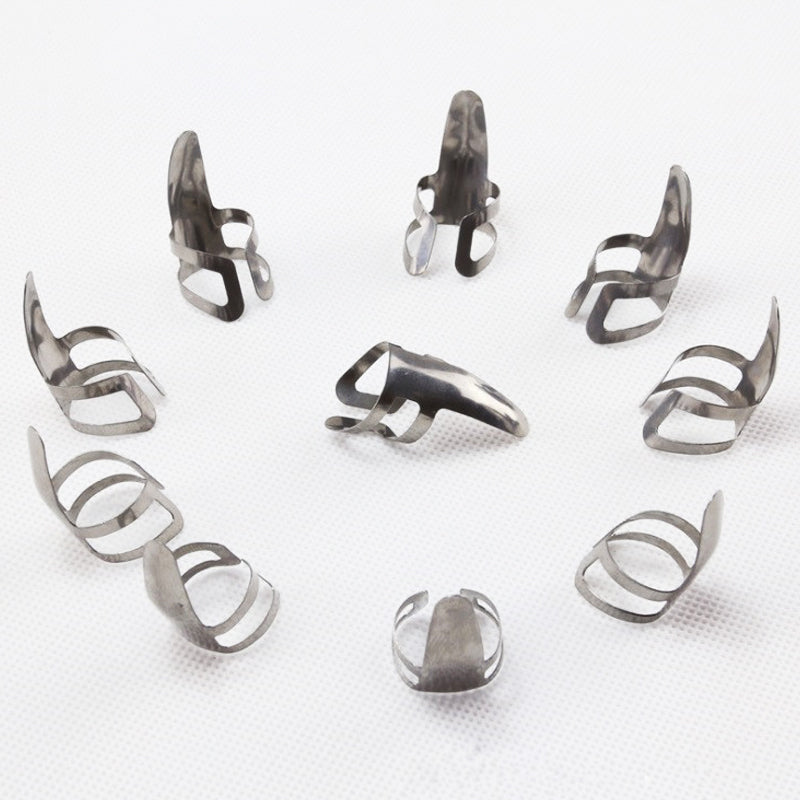 Stainless steel index finger cap; Thumb pick; Silver guitar finger cap; Folk guitar finger cap; Electric guitar finger cap