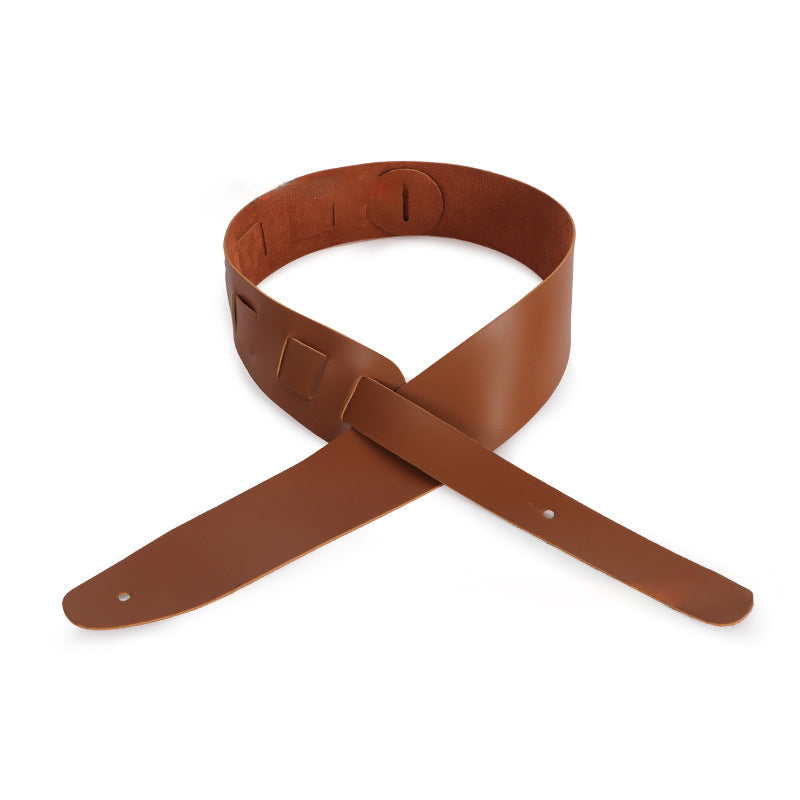 Wide and thick guitar strap ¨C genuine leather anti-slip shoulder strap for electric and bass guitars