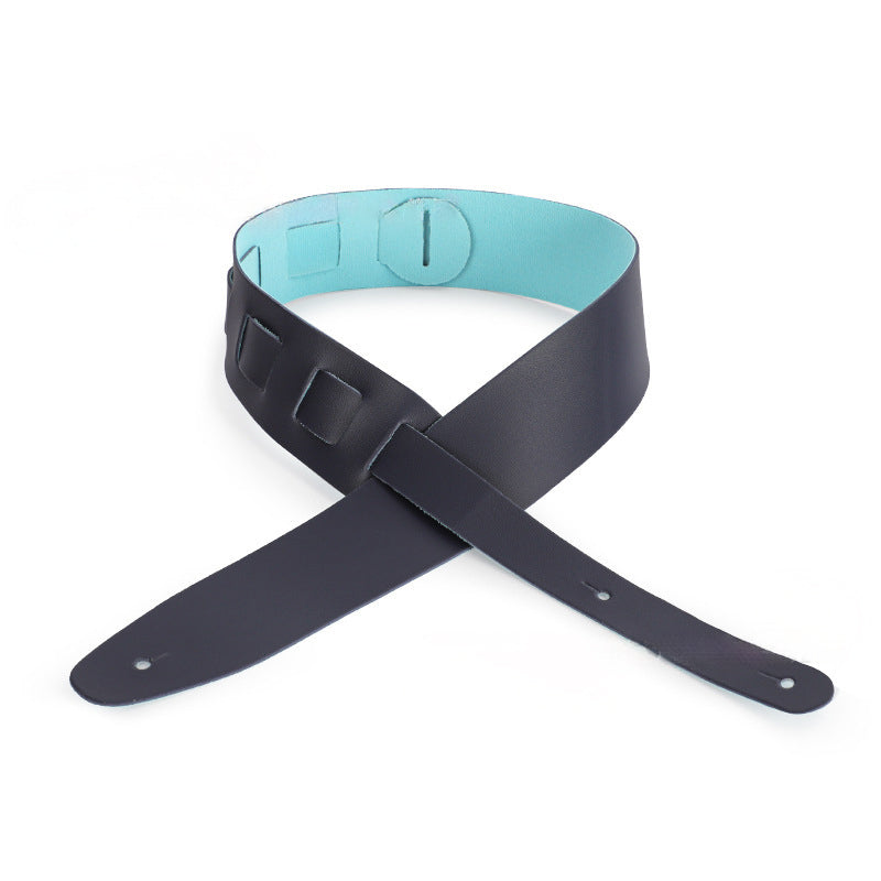 Wide and thick guitar strap ¨C genuine leather anti-slip shoulder strap for electric and bass guitars