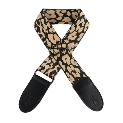 Leopard Pattern 5 cm Guitar Shoulder Strap ¨C Wide Back Strap ¨C For Electric Guitars