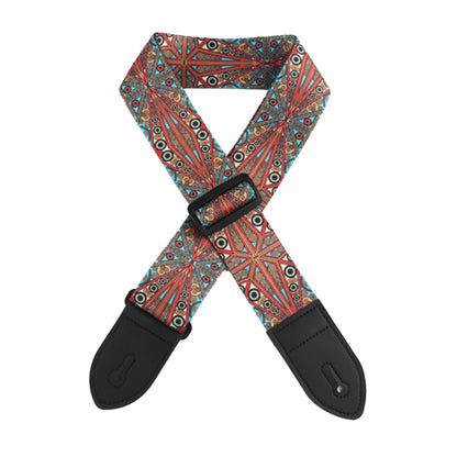 Versatile guitar bag with adjustable, widened shoulder strap and guitar strap