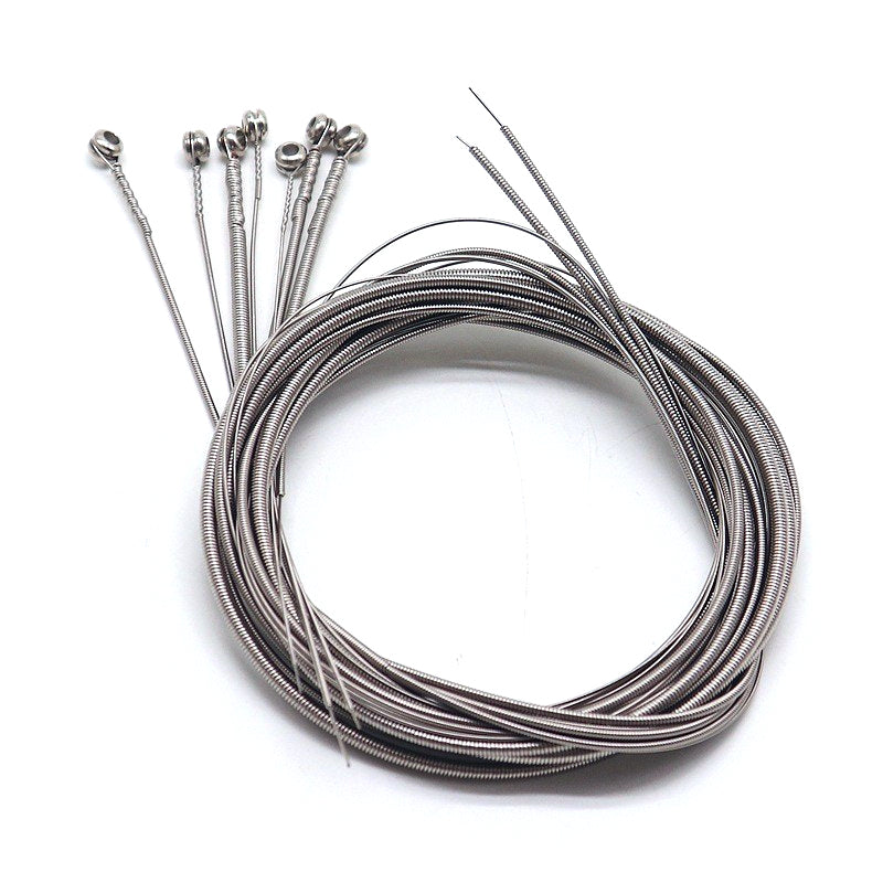 Silver electric bass string set