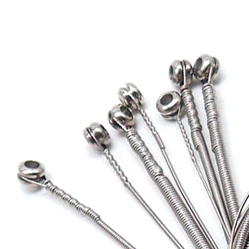 Silver electric bass string set