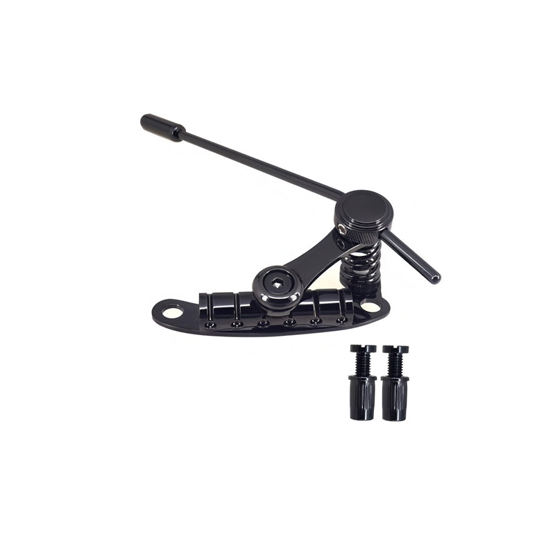 Electric guitar jazz vibrato system ¨C Bridge string tensioner; Jazz electric guitar vibrato bridge string tensioner