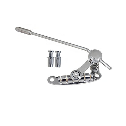 Electric guitar jazz vibrato system ¨C Bridge string tensioner; Jazz electric guitar vibrato bridge string tensioner