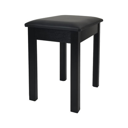 Black solid wood single-person piano stool/chair ¨C smart digital piano; versatile, universal instrument stool