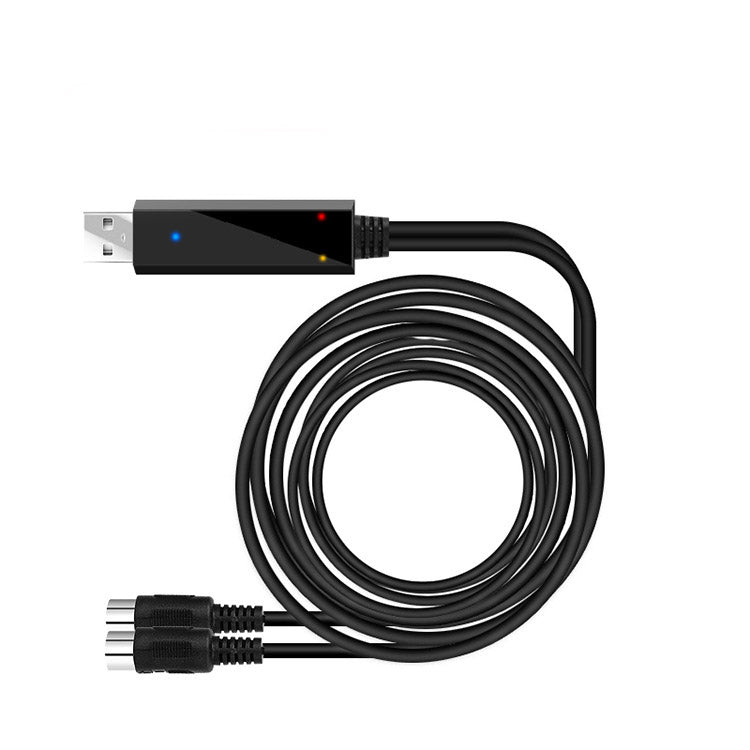 USB to MIDI cable, USB adapter cable for electronic keyboard, digital piano, electronic drums, and music editing