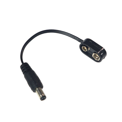9V Effects Pedal External Battery Clip, Guitar Stomp USB Rechargeable Portable DC Power Cable (Positive External, Negative Internal), Accessories