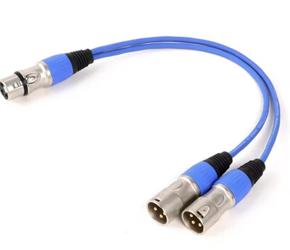 XLR 1-to-2 audio splitter, 1-to-2 balanced audio cable, microphone mixer, microphone extension