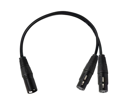 XLR 1-to-2 audio splitter, 1-to-2 balanced audio cable, microphone mixer, microphone extension