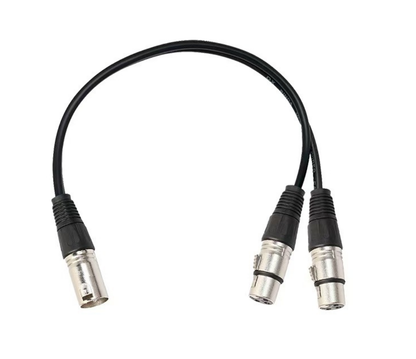 XLR 1-to-2 audio splitter, 1-to-2 balanced audio cable, microphone mixer, microphone extension