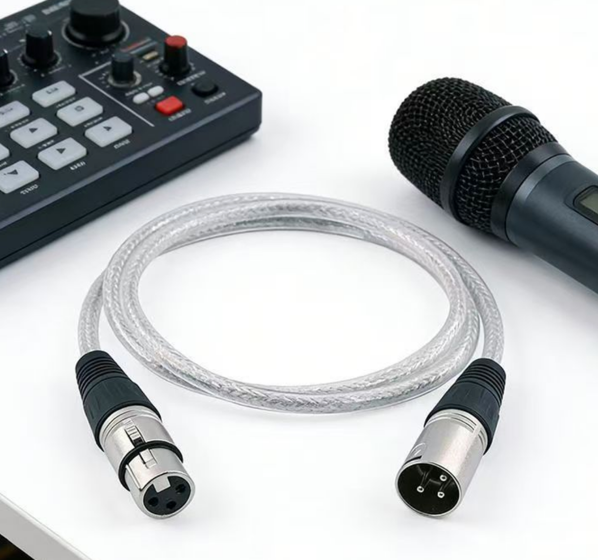 Crystal XLR male-to-female audio cables, microphone cables, XLR microphone cables, balanced mixing console speaker cables