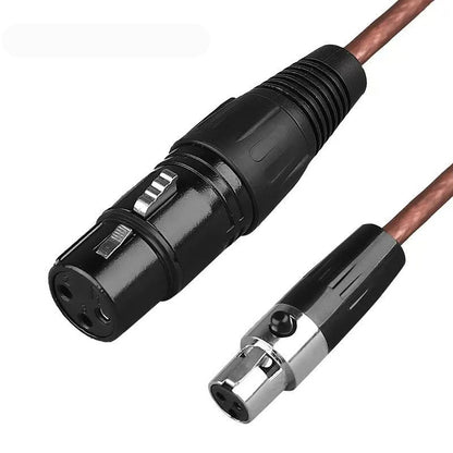 3-core mini XLR female audio cable, XLR balanced mixer amplifier speaker cable