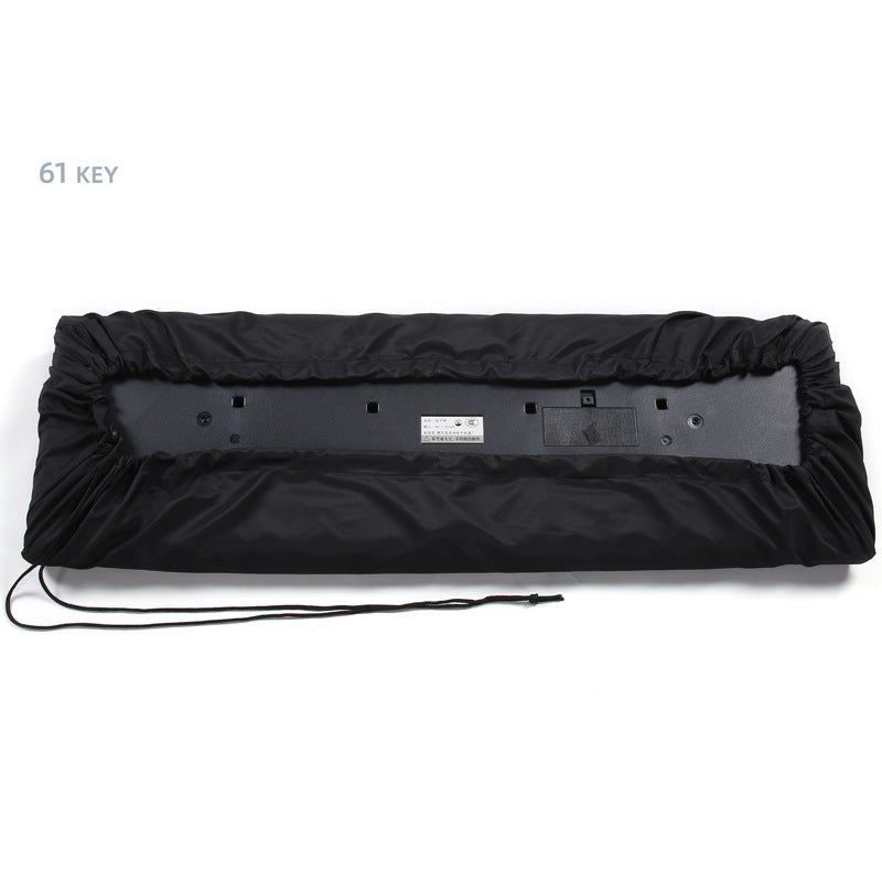 ustproof Drawstring Digital Piano Cover?Black 61?Key Keyboard Cover
