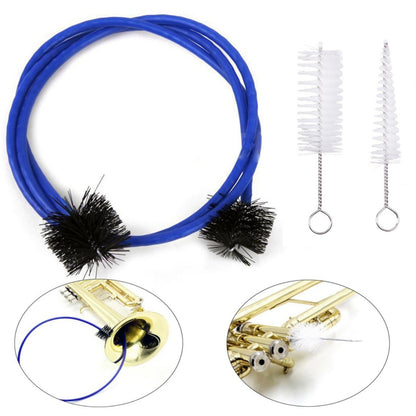 This wind instrument cleaning brush set includes a trumpet mouthpiece cleaning brush suitable for trumpets, flutes, and other wind instruments
