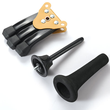 Folding tripod rest stand for trumpet, soprano saxophone, clarinet, flute and oboe