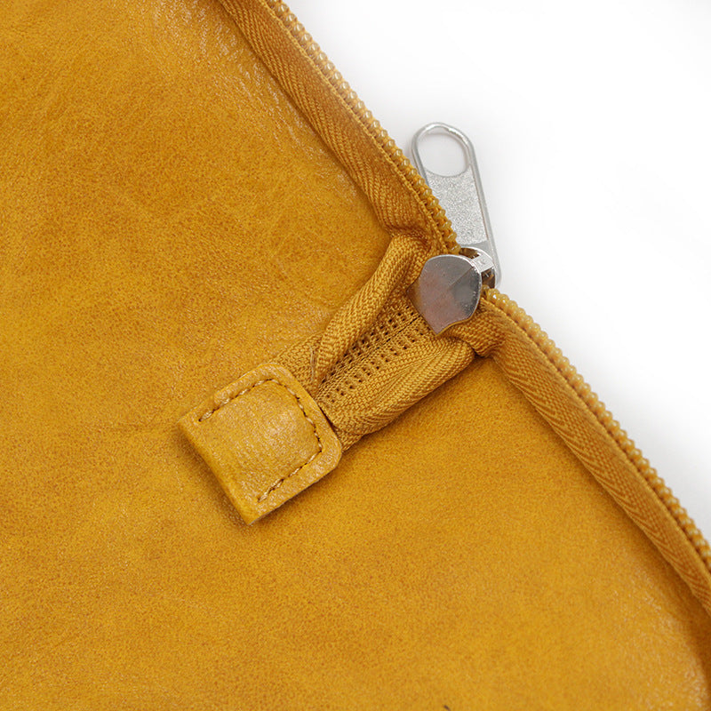 Stylish PU leather flute case, dustproof zippered recorder storage bag, protective cover for flute and other musical instruments