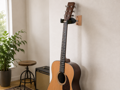 Guitar hooks, electric guitar stands, wall mounts, ukulele holders, gravity-locking brackets