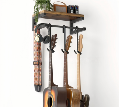 Wall-mounted guitar rack, guitar and bass hanging rack, display stand