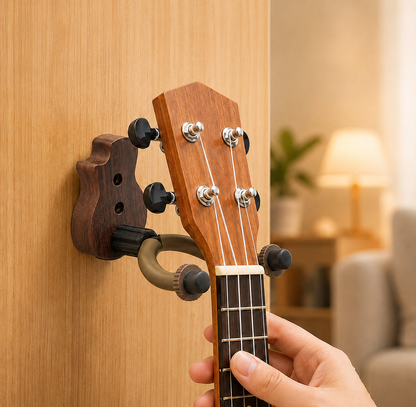 No-drill guitar wall-mounted bracket, classic ukulele and pipa hook, folk instrument stand