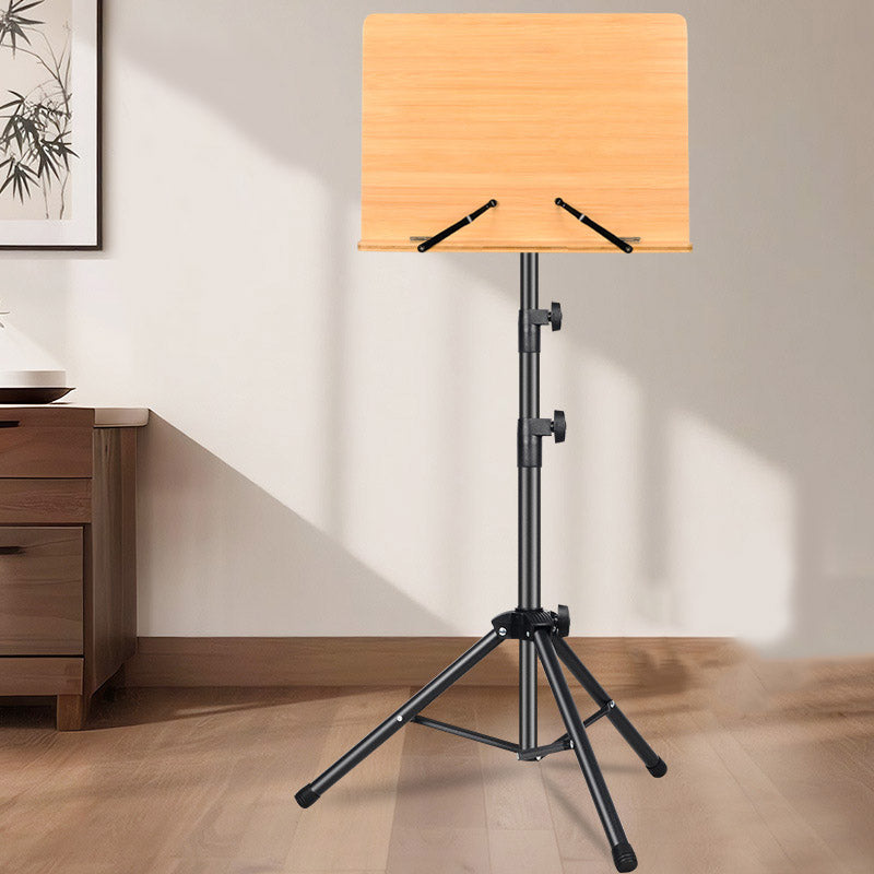 Minimalist style antique bamboo music stand, portable solid wood reading stand, height adjustable reading zither music stand